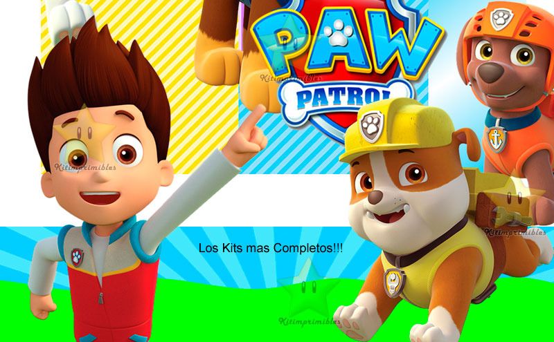 Kit Imprimible Paw Patrol Nene Diseña Tarjetas Invitacion 2 7 499